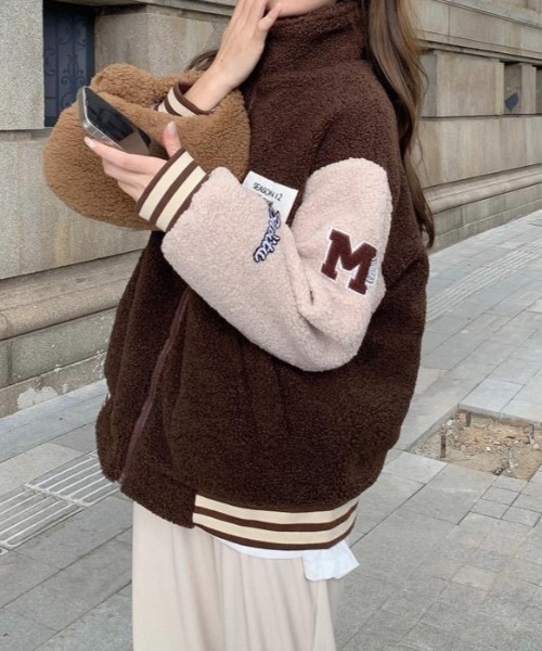 Freckle seoul ボアスタジャン 茶色 Freckle seoul ボアスタジャン 茶色