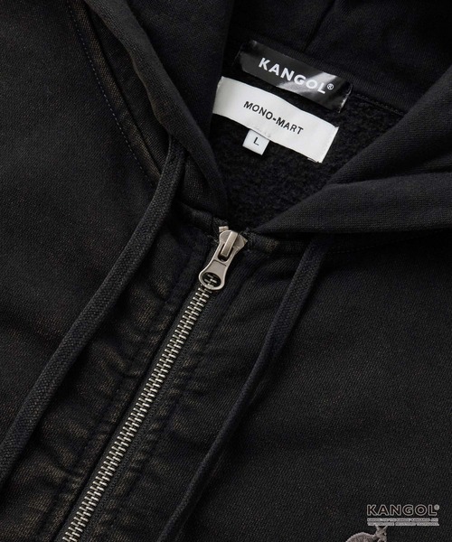 KANGOL（カンゴール）の「KANGOL/カンゴール 別注 ロゴ ワンポイント刺繍 ヴィンテージライクオーバーサイズ裏起毛ジップパーカー（パーカー・メンズ・ライトグレー/チャコール/ブラウン/ブラック/ブルー・S/L/M）」の19枚目の写真