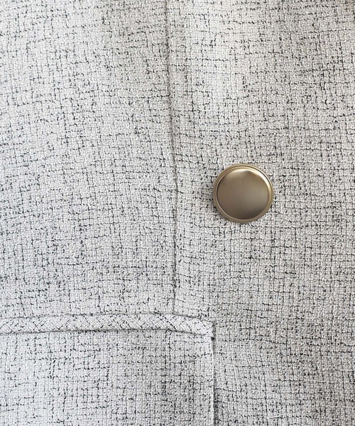 MISCH MASCH（ミッシュマッシュ）の「一部店舗限定 ツイードテーラードジャケット（テーラードジャケット・レディース・ベージュ/ネイビー/ブラック・ﾌﾘ-）」の9枚目の写真