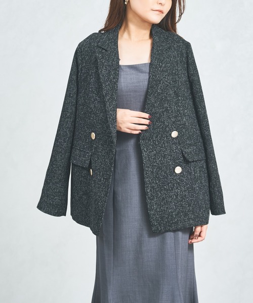 MISCH MASCH（ミッシュマッシュ）の「一部店舗限定 ツイードテーラードジャケット（テーラードジャケット・レディース・ベージュ/ネイビー/ブラック・ﾌﾘ-）」の16枚目の写真