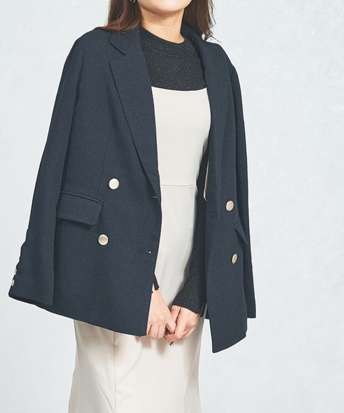 MISCH MASCH（ミッシュマッシュ）の「一部店舗限定 ツイードテーラードジャケット（テーラードジャケット・レディース・ベージュ/ネイビー/ブラック・ﾌﾘ-）」の18枚目の写真