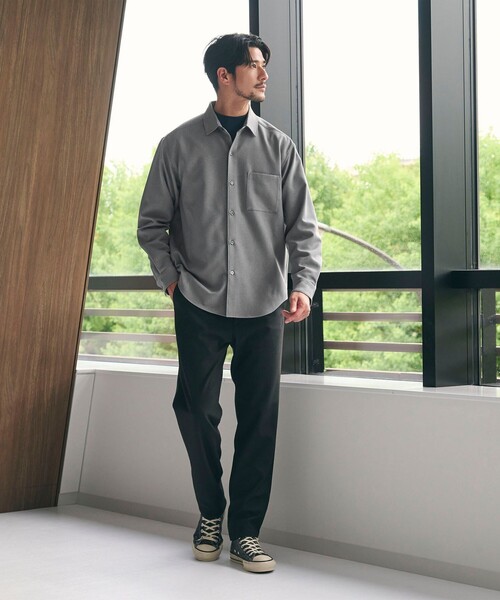 WEB限定 WARDROBE SMART】ウールライク シャツ（シャツ/ブラウス