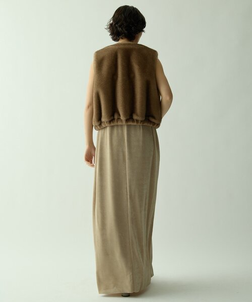 Drawing Numbers（ドローイング ナンバーズ）の「【Drawing Numbers】ミンクエコファーベスト（ベスト・レディース・チャコールグレー/モカ・38）」の22枚目の写真