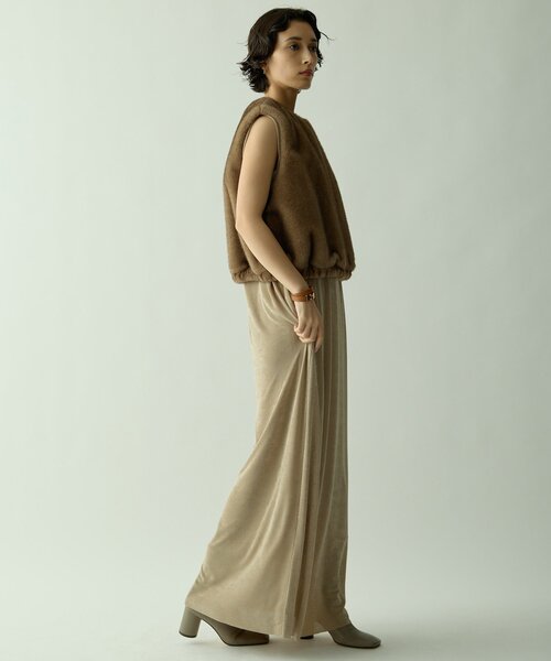 Drawing Numbers（ドローイング ナンバーズ）の「【Drawing Numbers】ミンクエコファーベスト（ベスト・レディース・チャコールグレー/モカ・38）」の18枚目の写真