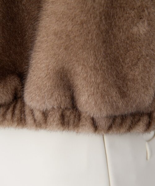 Drawing Numbers（ドローイング ナンバーズ）の「【Drawing Numbers】ミンクエコファーベスト（ベスト・レディース・チャコールグレー/モカ・38）」の10枚目の写真