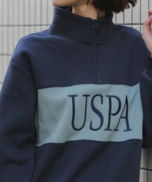 U.S. POLO ASSN./ユーエスポロアッスン ハーフジップ ハイネックプルオーバースウェット トレーナー