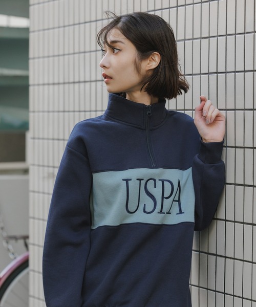 U.S. POLO ASSN.(ユーエスポロアッスン)の「U.S. POLO ASSN./ユーエスポロアッスン ハーフジップ ハイネックプルオーバースウェット トレーナー(スウェット・レディース・ネイビー/ボルドー/アイボリー・M/S)」の20枚目の写真