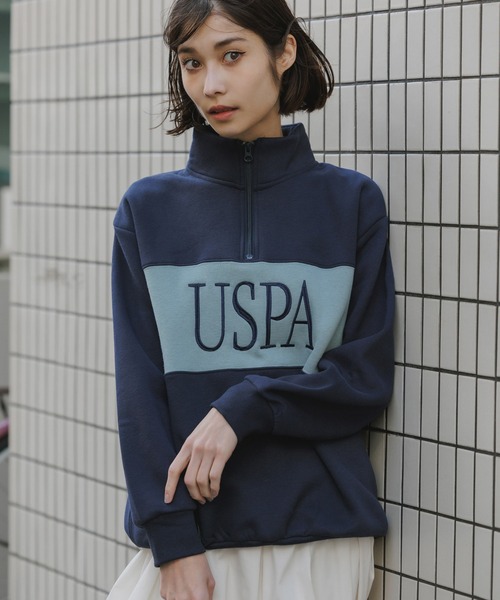 U.S. POLO ASSN.(ユーエスポロアッスン)の「U.S. POLO ASSN./ユーエスポロアッスン ハーフジップ ハイネックプルオーバースウェット トレーナー(スウェット・レディース・ネイビー/ボルドー/アイボリー・M/S)」の21枚目の写真