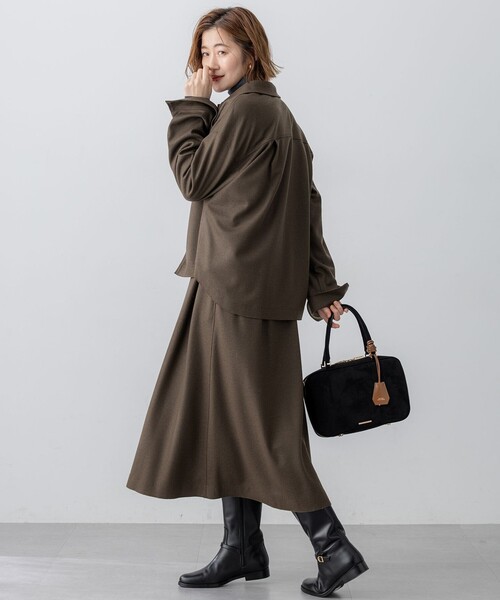 ウールミルドジャージー シャツ 滝沢眞規子さん着用/VERY掲載/洗える】ウールミルドジャージー シャツ