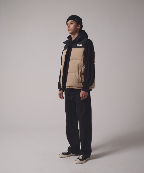 FIRST DOWN（ファーストダウン）の「バブルダウンベスト マイクロフト（ダウンベスト・メンズ・ブラック/ピンク/ホワイト/ライトベージュ/パープル/ゼブラ・L/M/S/XL）」の20枚目の写真