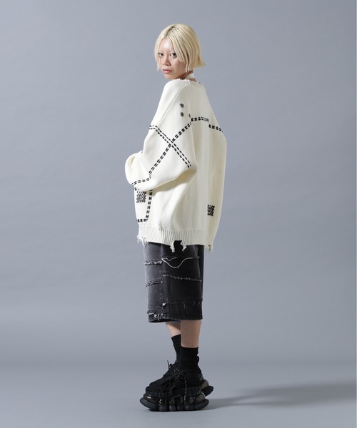 SIS(エスアイエス)の「SIS/エスアイエス/Fringe Denim Shorts(デニムパンツ・レディース・ブルー/ブラック・L/M)」の6枚目の写真