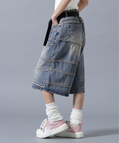 SIS(エスアイエス)の「SIS/エスアイエス/Fringe Denim Shorts(デニムパンツ・レディース・ブルー/ブラック・L/M)」の11枚目の写真