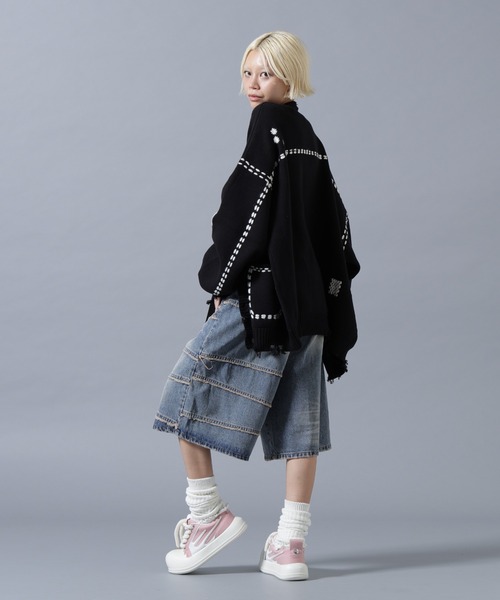 SIS(エスアイエス)の「SIS/エスアイエス/Fringe Denim Shorts(デニムパンツ・レディース・ブルー/ブラック・L/M)」の16枚目の写真