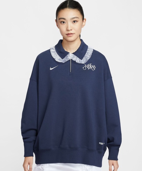 NIKE AS W NSW FLC OS BLKT QZ POLO G / ナイキ ウィメンズ NSW OS BLKT QZ フリース L/S ポロ G 【SP】