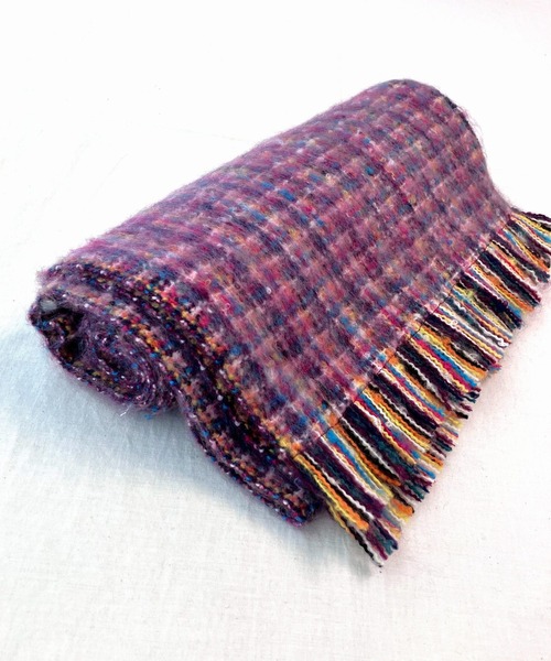 Q（キュー）の「MIXマフラー（マフラー・レディース・グリーン系その他/ピンク系その他・ONE SIZE）」の2枚目の写真