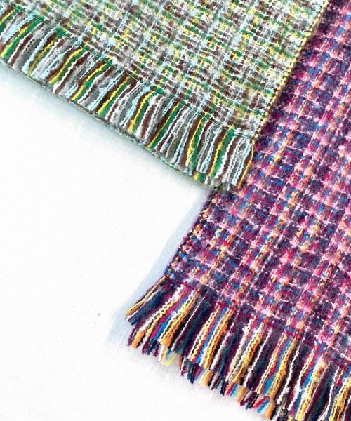 Q（キュー）の「MIXマフラー（マフラー・レディース・グリーン系その他/ピンク系その他・ONE SIZE）」の10枚目の写真