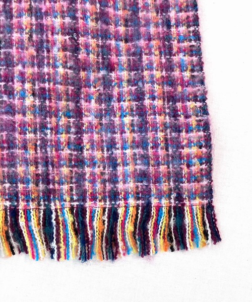 Q（キュー）の「MIXマフラー（マフラー・レディース・グリーン系その他/ピンク系その他・ONE SIZE）」の14枚目の写真