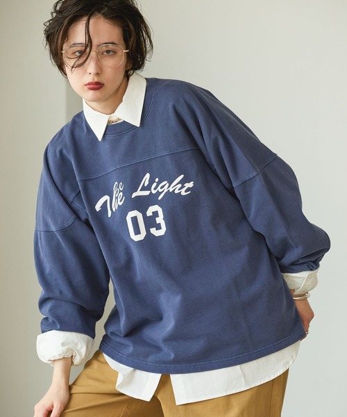 GEORGE'S(ジョージズ)の「ピグメントミニウラケロンT(Tシャツ/カットソー・レディース・チャコールグレー/ネイビー/イエロー/ホワイト・SMALL/MEDIUM)」の3枚目の写真