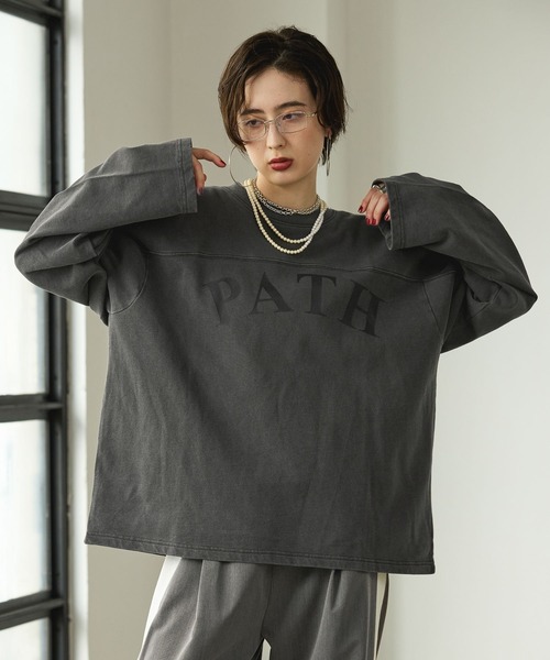 GEORGE'S(ジョージズ)の「ピグメントミニウラケロンT(Tシャツ/カットソー・レディース・チャコールグレー/ネイビー/イエロー/ホワイト・SMALL/MEDIUM)」の1枚目の写真