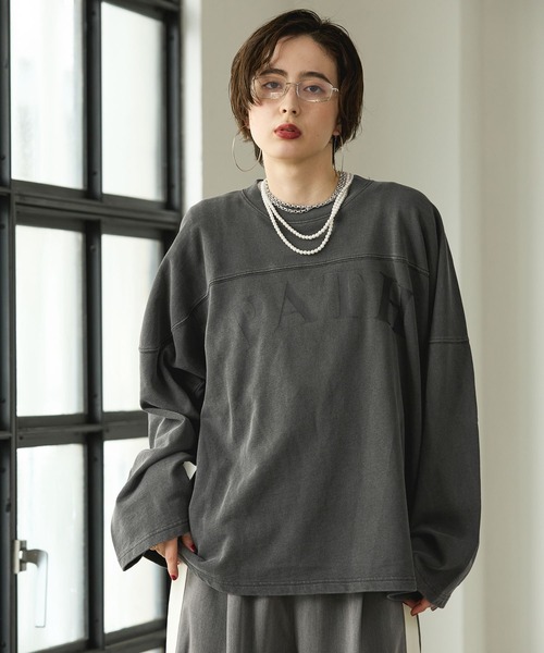 GEORGE'S(ジョージズ)の「ピグメントミニウラケロンT(Tシャツ/カットソー・レディース・チャコールグレー/ネイビー/イエロー/ホワイト・SMALL/MEDIUM)」の20枚目の写真