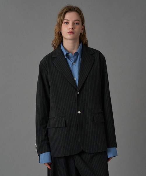 SET UP可能】SILVER BUTTON TAILORED JACKET / シルバーボタン