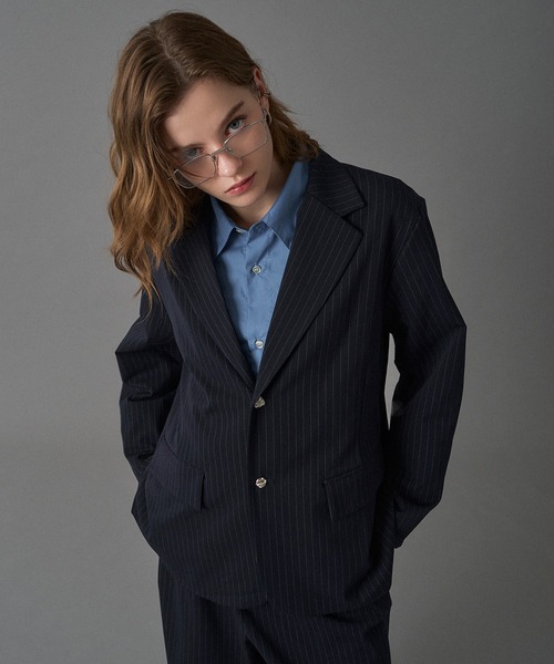 ONCILY（オンシェリー）の「【SET UP可能】SILVER BUTTON TAILORED JACKET / シルバーボタンテーラードジャケット（テーラードジャケット・メンズ・ブラック/ネイビー/ブラック系その他/ブラウン系その他・MEDIUM/SMALL/LARGE）」の18枚目の写真