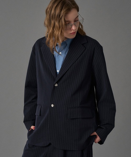 ONCILY（オンシェリー）の「【SET UP可能】SILVER BUTTON TAILORED JACKET / シルバーボタンテーラードジャケット（テーラードジャケット・メンズ・ブラック/ネイビー/ブラック系その他/ブラウン系その他・MEDIUM/SMALL/LARGE）」の20枚目の写真