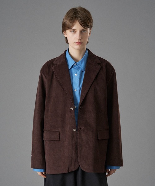 セール】【SET UP可能】SILVER BUTTON TAILORED JACKET / シルバー