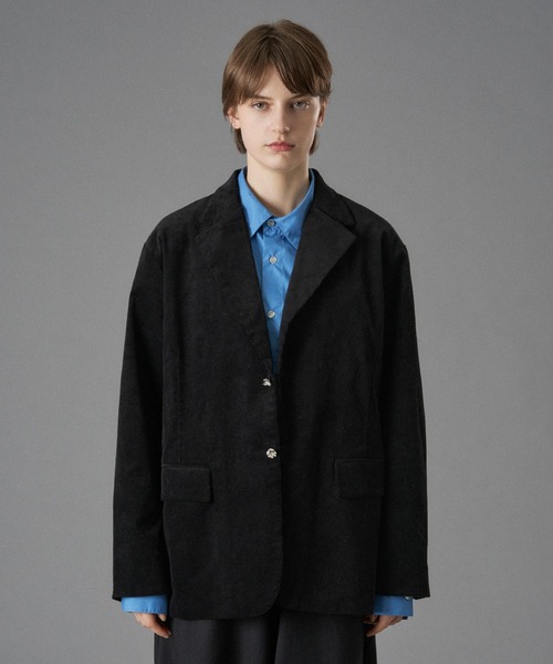 セール】【SET UP可能】SILVER BUTTON TAILORED JACKET / シルバー