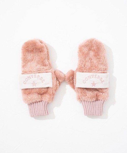 CONVERSE（コンバース）の「【CONVERSE】CV boa gloves with fleece band / コンバース フリースバンド ボアグローブ（手袋・レディース・グレー/ピンク/ブラウン/ネイビー/ベージュ・FREE）」の12枚目の写真
