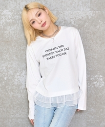LOVETOXIC | チュールペプラム長袖Tシャツ(Tシャツ/カットソー)