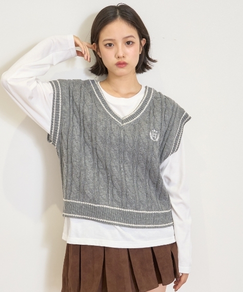 LOVETOXIC（ラブトキシック）の「チュールペプラム長袖Tシャツ（Tシャツ/カットソー・キッズ・オフホワイト/トップグレー/ブラック・S:140cm/M:150cm/L:160cm/130cm）」の5枚目の写真