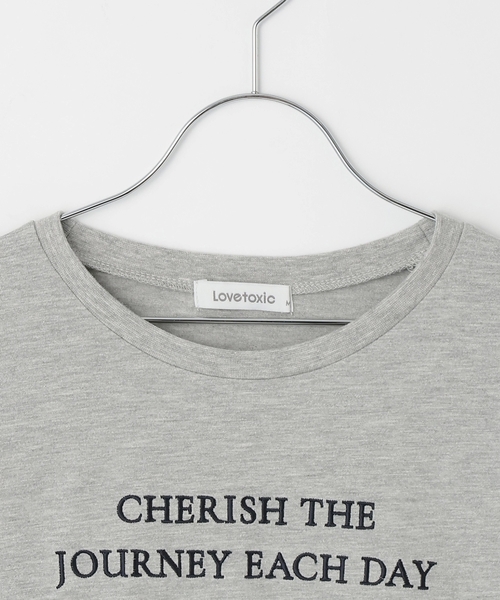 LOVETOXIC（ラブトキシック）の「チュールペプラム長袖Tシャツ（Tシャツ/カットソー・キッズ・オフホワイト/トップグレー/ブラック・S:140cm/M:150cm/L:160cm/130cm）」の10枚目の写真