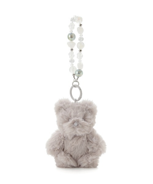 gelato pique(ジェラートピケ)の「ファーベアビーズチャーム(キーケース/キーアクセサリー・レディース・イエロー/ブルー/シルバー/ピンク・F)」の1枚目の写真