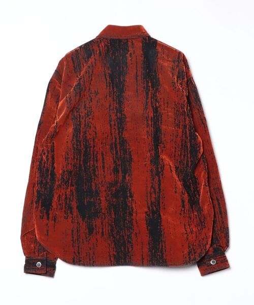 JOHN LAWRENCE SULLIVAN（ジョンローレンスサリバン）の「FLOCKED DENIM OVERSIZED SHIRT（シャツ/ブラウス・メンズ・オレンジ・44/46/48）」の3枚目の写真