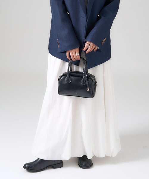 mystic（ミスティック）の「loti サークルプレート付きスクエアボストンBAG（ボストンバッグ・レディース・ブラック/キャメル・ONE SIZE）」の9枚目の写真