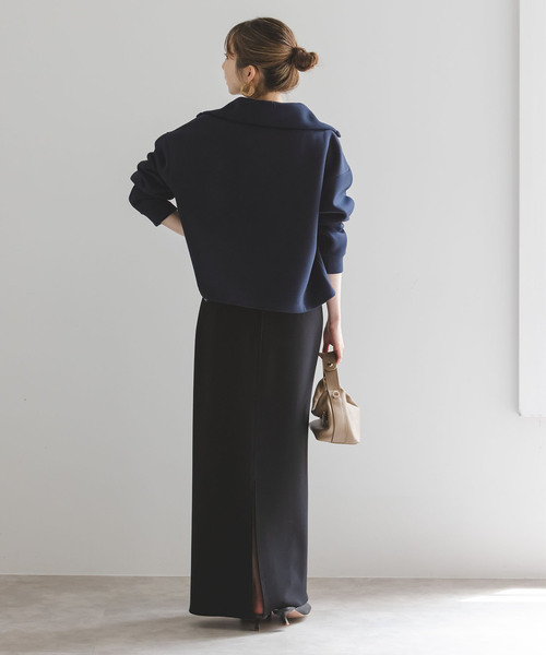 Noble(ノーブル)の「ハイネックダンボールプルオーバー(Tシャツ/カットソー・レディース・ベージュ/ネイビー・FREE)」の18枚目の写真