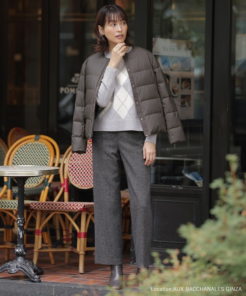 J.PRESS Ladies(J.プレス レディス)の「シルクネップツイード スレート パンツ(その他パンツ・レディース・ブラウン系/グレー系・S/XS)」の3枚目の写真