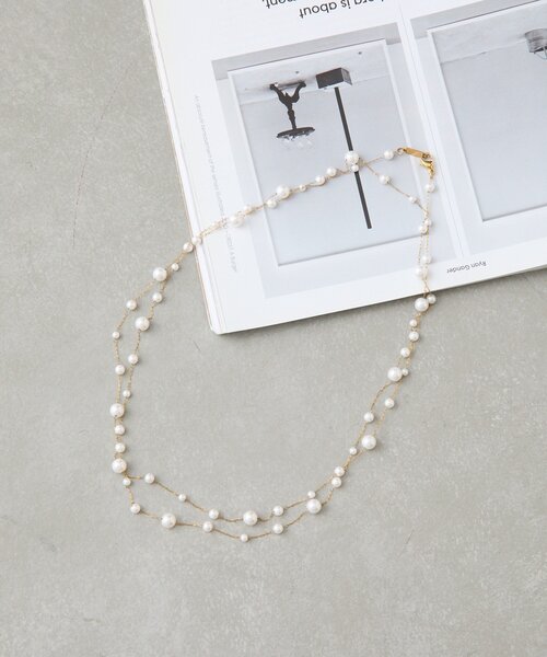 SHENERY（シーナリー）の「パールロングチェーンネックレス（ネックレス・レディース・シルバー/ゴールド・FREE）」の2枚目の写真