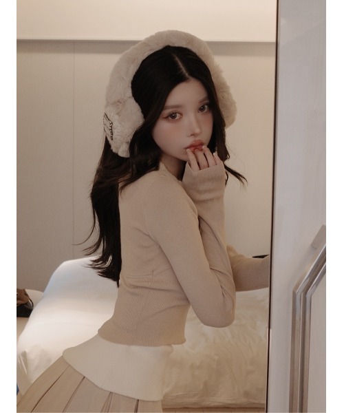 Darich ダブルファブリックイヤーマフラー Darich ダブルファブリックイヤーマフラー アイボリー - メルカリ