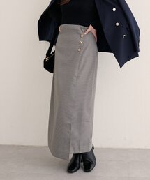 natural couture | 【WEB限定】千鳥柄巻き風スカート(スカート)