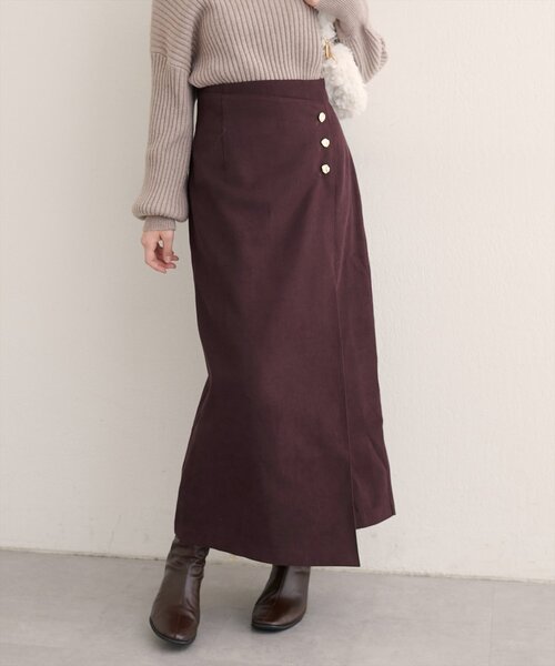 セール】【WEB限定】千鳥柄巻き風スカート（スカート）｜natural