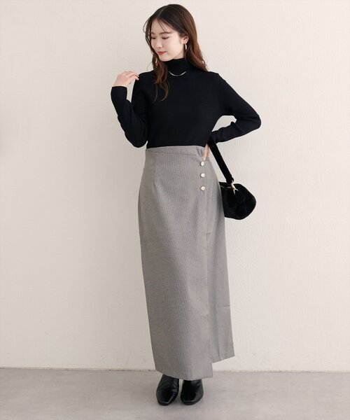 セール】【WEB限定】千鳥柄巻き風スカート（スカート）｜natural