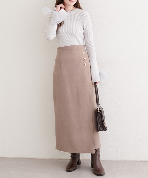 セール】【WEB限定】千鳥柄巻き風スカート（スカート）｜natural