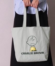 (ACT)【PEANUTS】アップリケ 刺繍 ナイロン トートバッグ