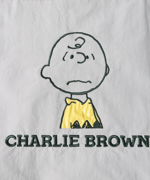 PEANUTS（ピーナッツ）の「(ACT)【PEANUTS】アップリケ 刺繍 ナイロン トートバッグ（トートバッグ・レディース・ミント/ブラック/サックスブルー/スモークピンク/グレー・ONE SIZE）」の14枚目の写真