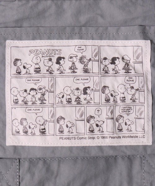 PEANUTS（ピーナッツ）の「(ACT)【PEANUTS】アップリケ 刺繍 ナイロン トートバッグ（トートバッグ・レディース・ミント/ブラック/サックスブルー/スモークピンク/グレー・ONE SIZE）」の20枚目の写真