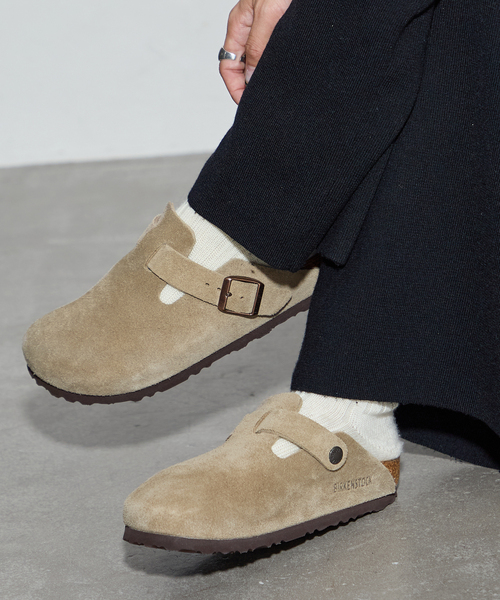 BIRKENSTOCK / ビルケンシュトック】 Boston Taupe Suede（スリッポン