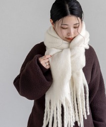 マフラー（ホワイト/白色系・フリンジ）ファッション通販 - ZOZOTOWN