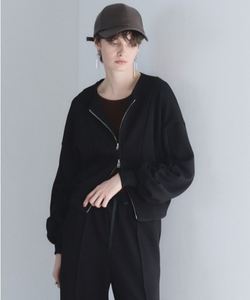 Muel Chic（ミュエルシック）の「Nico blouson  ニコブルゾン（ブルゾン・レディース・ブラック/グレー/オフホワイト/ラベンダー・FREE）」の3枚目の写真